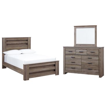 Signature Design by Ashley Zelen 3-Piece Queen Bedroom Set in Warm Gray, , large