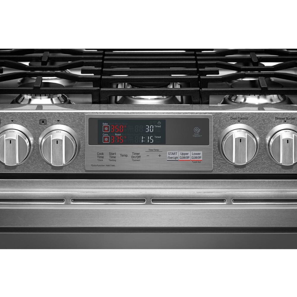 LG SIGNATURE Dual Fuel Double Oven Range in Textured Steel, , large