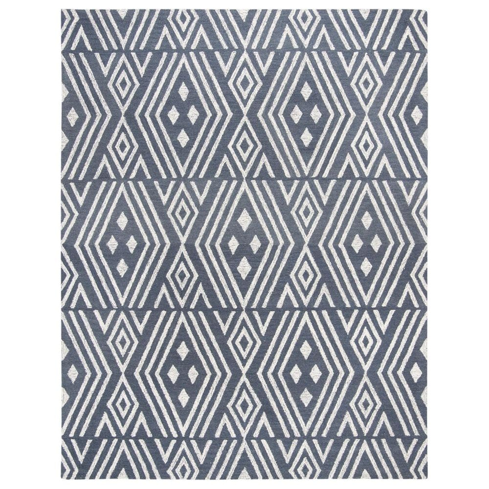 Safavieh Micro-Loop 8" x 10" Navy and Blue Area Rug, , large
