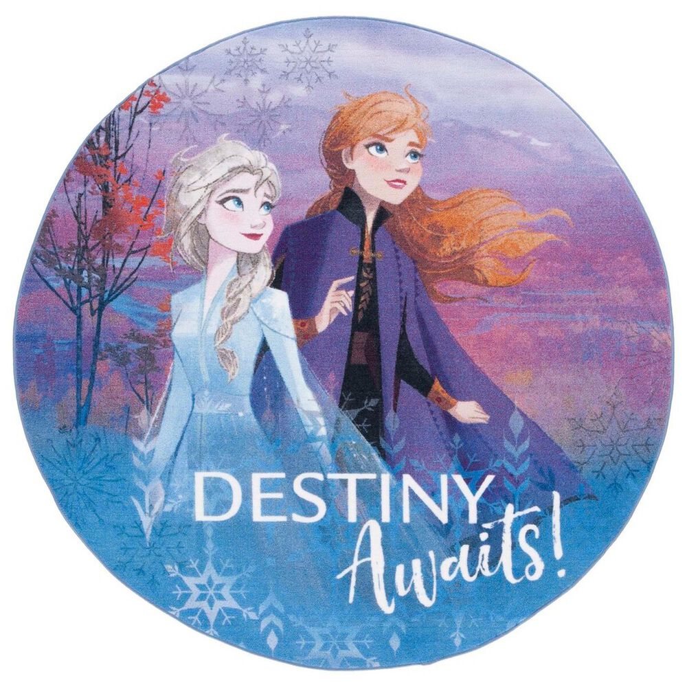 Safavieh Disney Frozen 2 Destiny 5" Round Blue and Violet Kids Rug, , large
