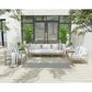 Nourison Courtyard Ivory and Aqua 2" x 6" Indoor/Outdoor Runner, , large