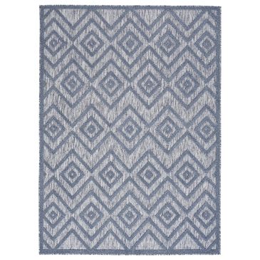 Nourison Versatile 8" x 10" Denim Blue Indoor/Outdoor Area Rug, , large