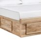 Ashley Hyanna Queen Panel Storage Bed with 1 Under Bed Storage Drawer in Tan Brown, , large