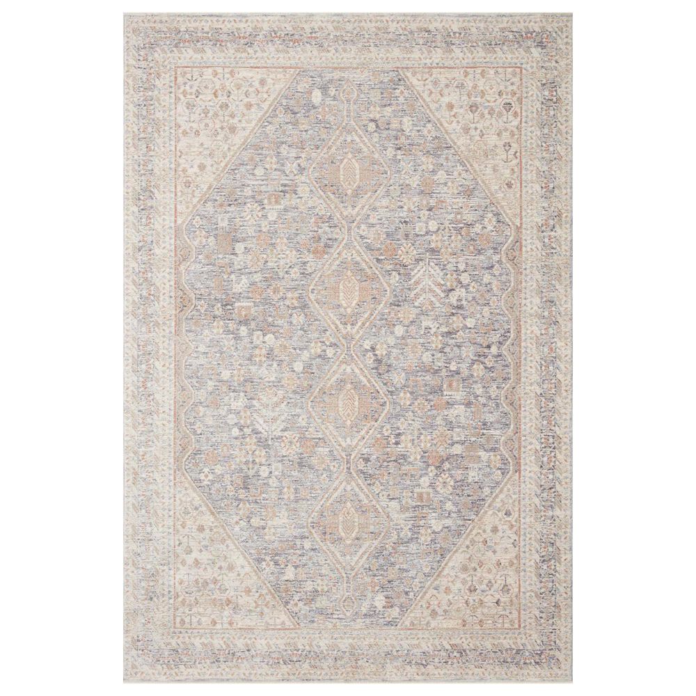 Magnolia Home Carlisle 5"3" Round Blue and Ivory Area Rug, , large