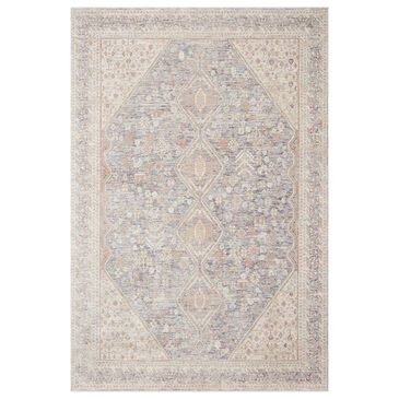 Magnolia Home Carlisle 5"3" Round Blue and Ivory Area Rug, , large