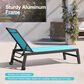 HOMLUX 3-Piece Patio Chaise Lounge Set with Wheels in Turquoise Blue, , large