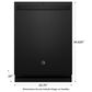 GE Appliances 24" Built-In Bar Handle Dishwasher with 45 dBA Quiet Package in Black, , large