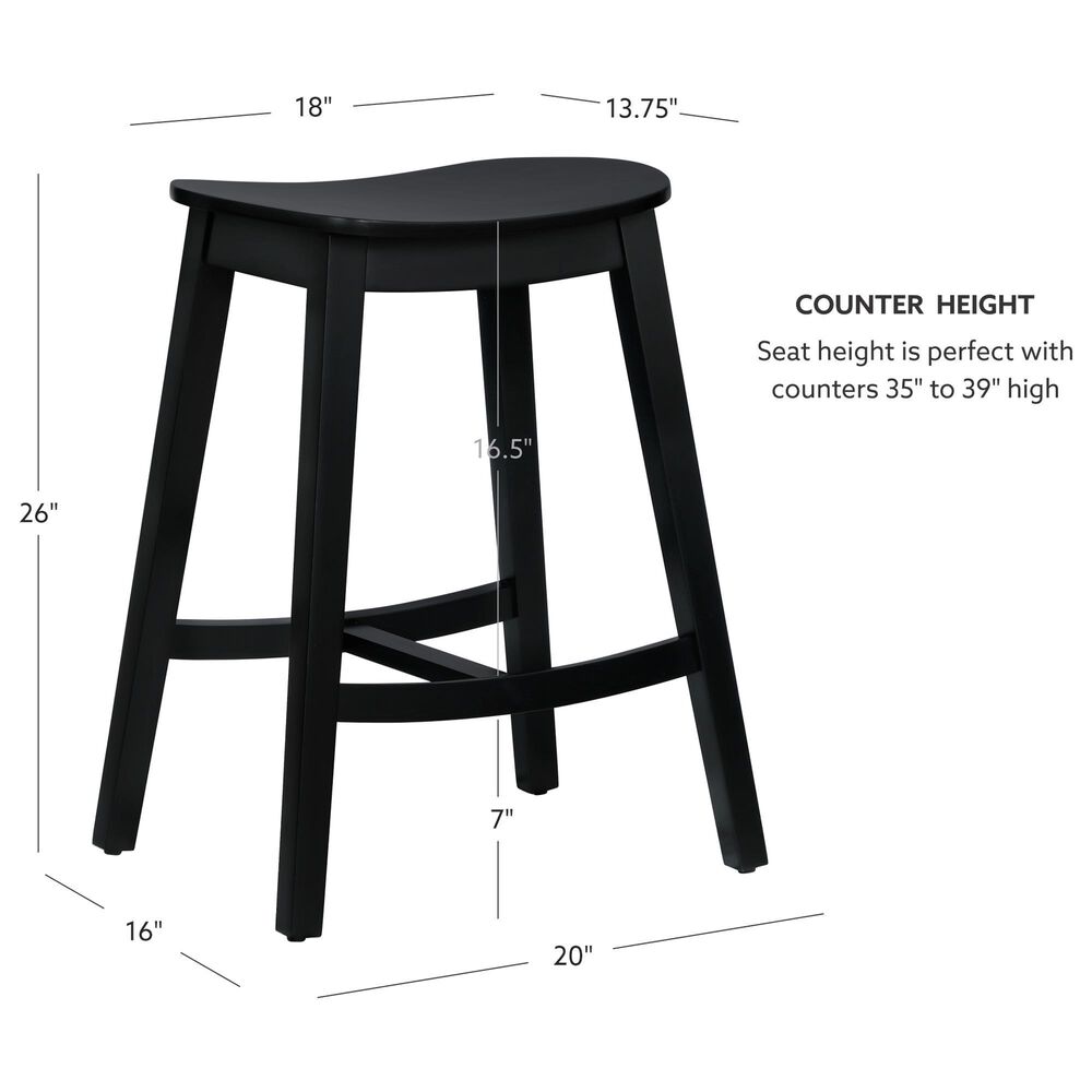Linden Boulevard Culver 26" Counter Stool in Black, , large