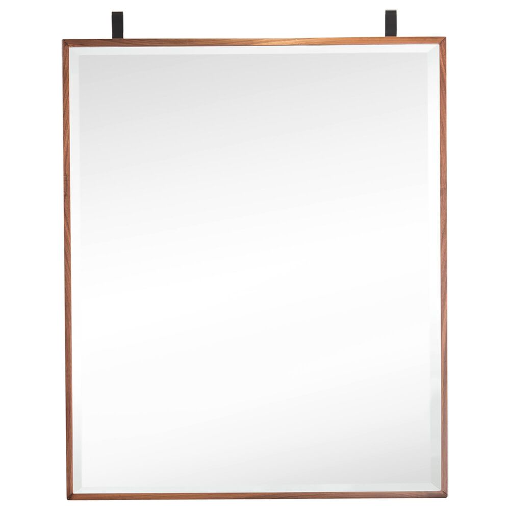 James Martin Vanities Lakeside 25" Mirror in Mid Century Walnut and Matte Black, , large