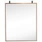 James Martin Vanities Lakeside 25" Mirror in Mid Century Walnut and Matte Black, , large