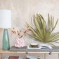 Teak Interiors Ceramic Table Lamp Linen Shade, , large