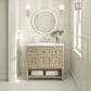 James Martin Vanities Breckenridge 36" Single Vanity in Whitewashed Oak with 3 cm Arctic Fall Solid Surface Top, , large