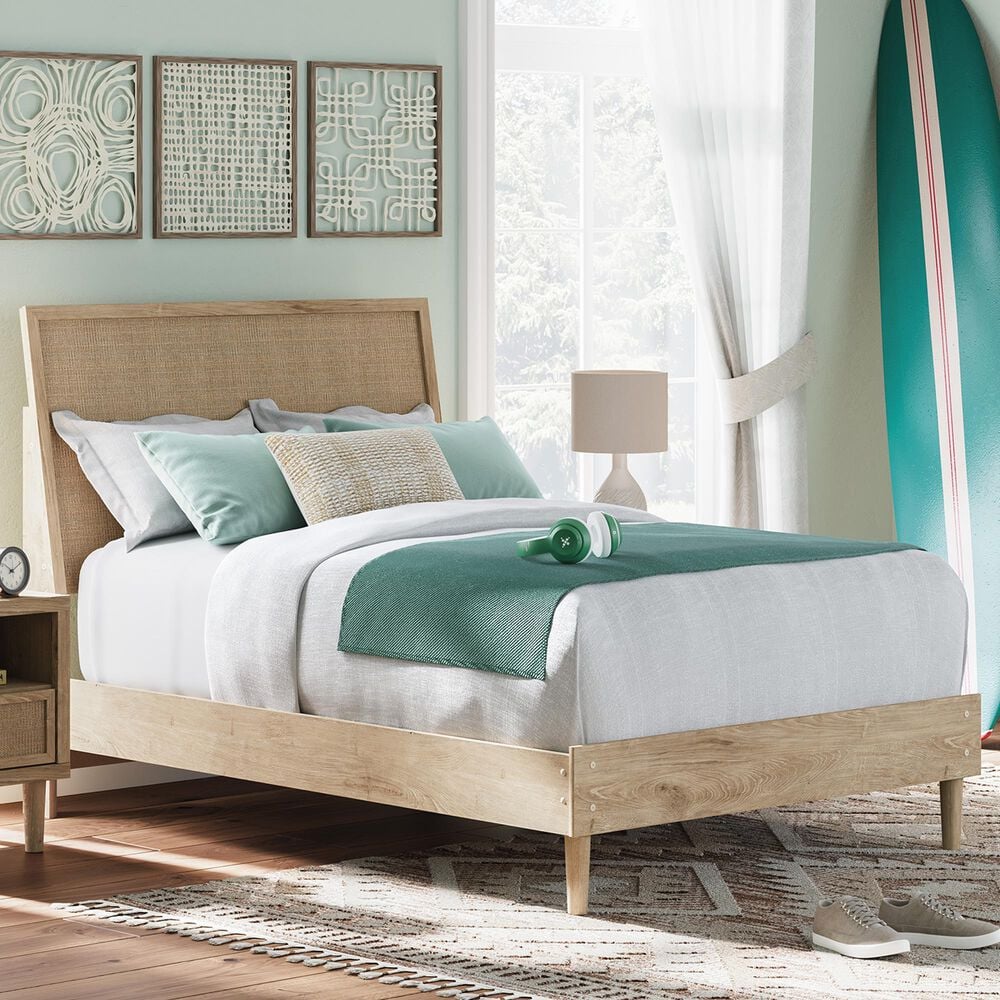 Ashley Cielden Full Platform Bed in Tan, , large