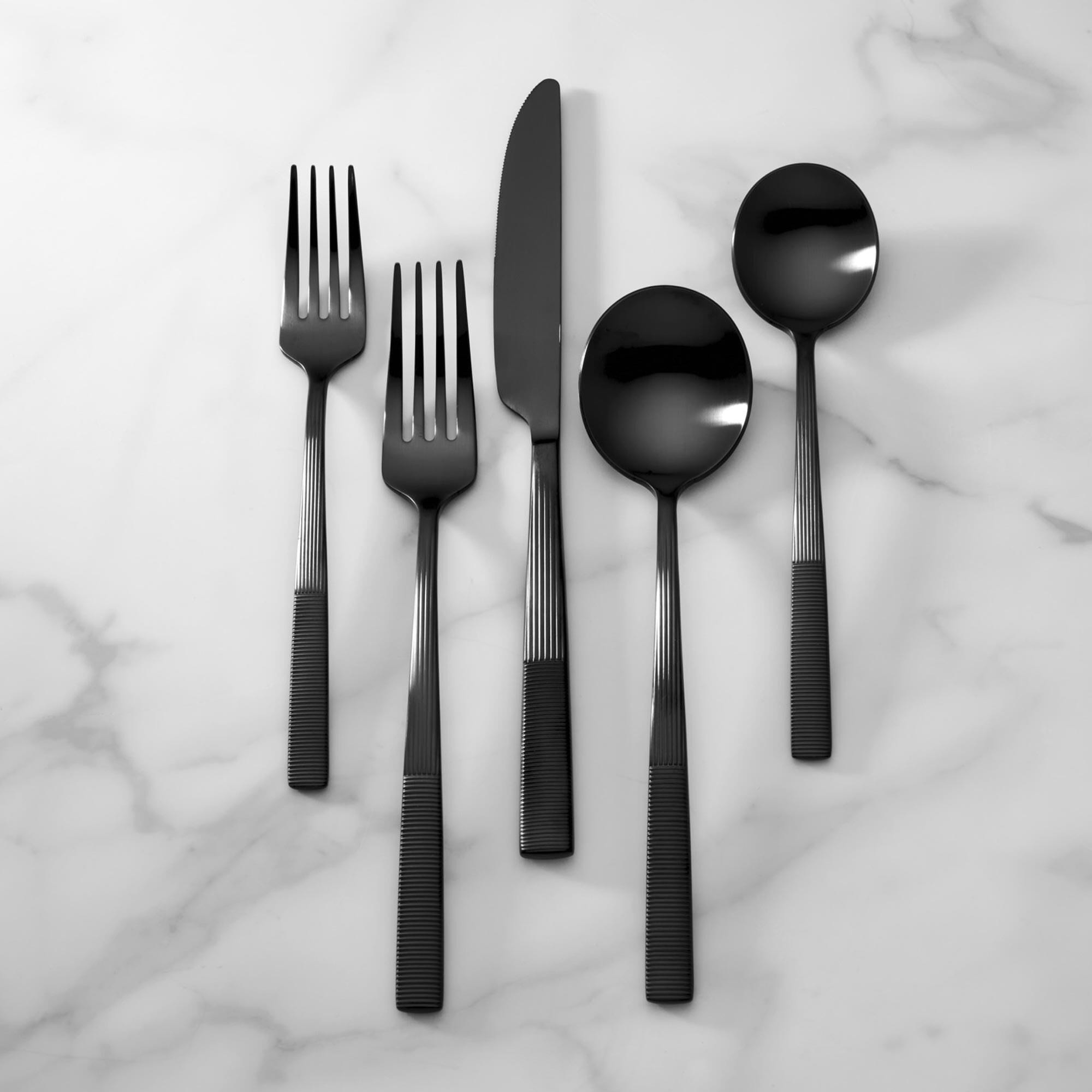 Oneida Modulus 20-Piece Flatware Set in Black Satin