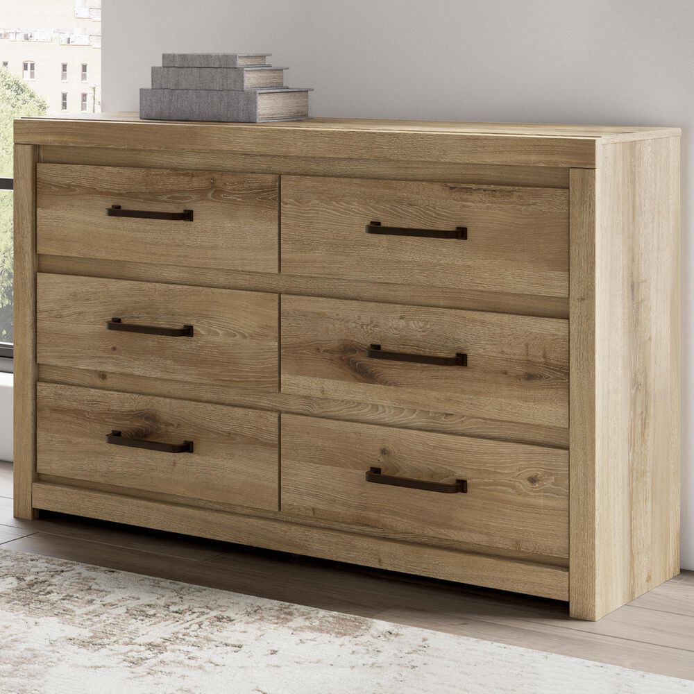 Ashley Brozmont 6-Drawer Dresser in Natural Brown, , large