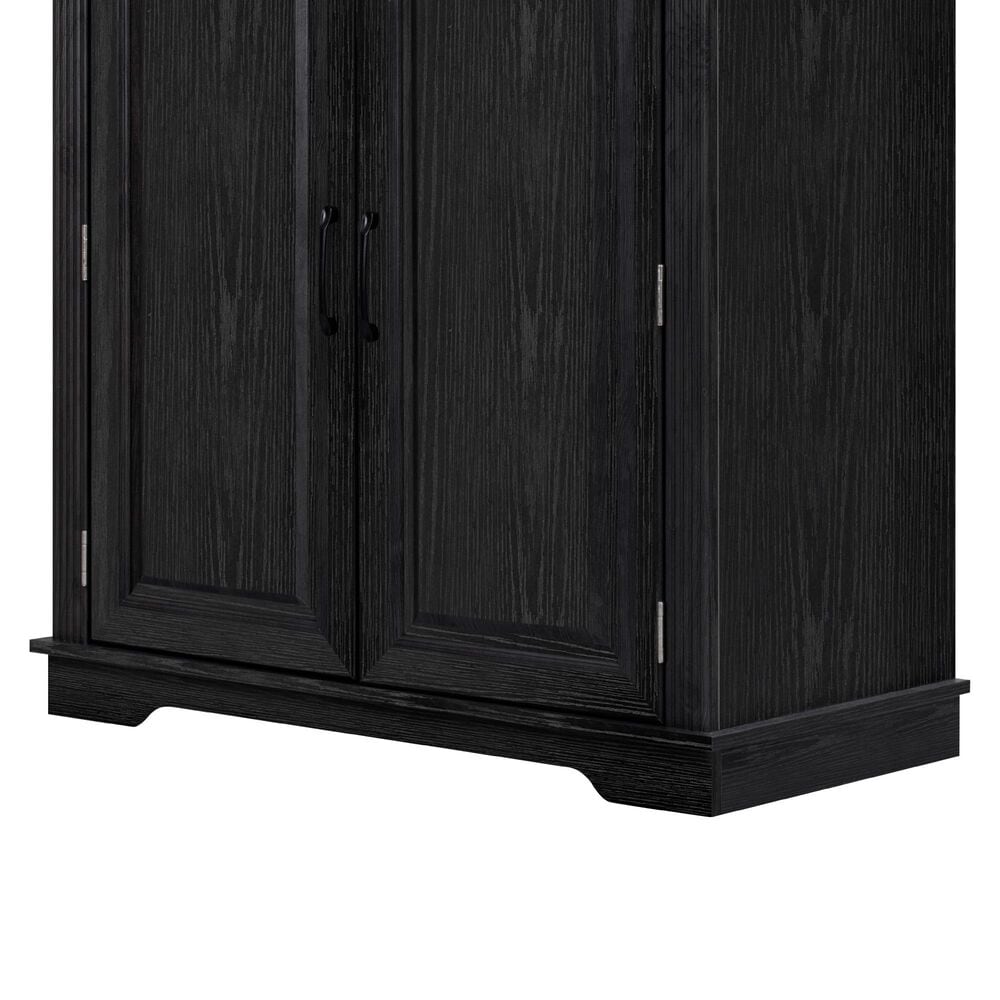 HOMLUX 71" Tall Kitchen Pantry Cabinet with 3 Pull Out Cabinet Organizers, Farmhouse Embossed Texture Storage Cabinet with 6 Door Shelves, 2 Drawers, Freestanding Cupboard for Kitchen, Dining Room Black, , large
