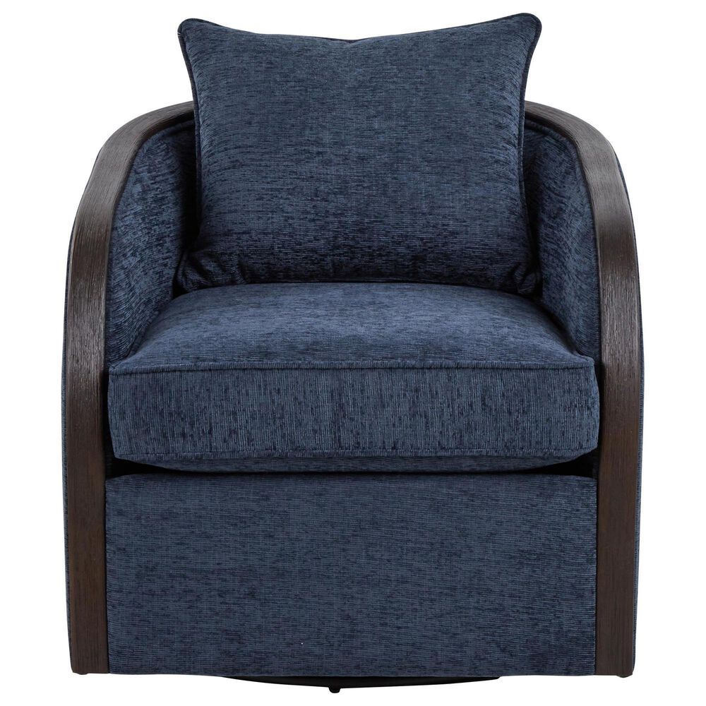 LumiSource Gemma Swivel Accent Chair in Blue Indigo, , large