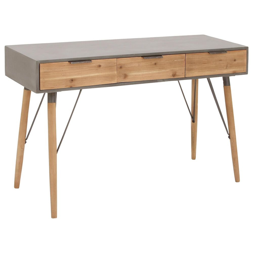 Maple and Jade Modern Console Table in Light Brown and Light Gray, , large
