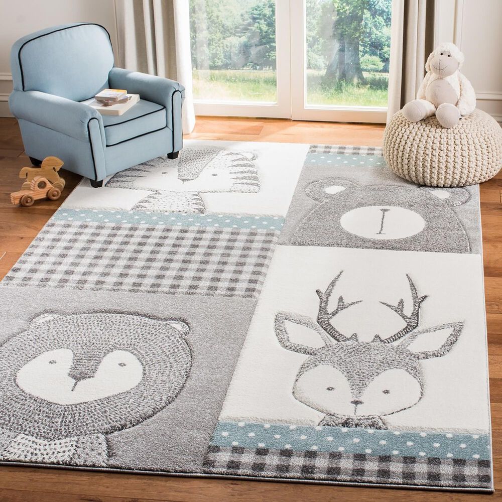 Safavieh Carousel 10&#39; x 14&#39; Grey and Ivory Kids  Area Rug, , large