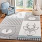 Safavieh Carousel 10" x 14" Grey and Ivory Kids  Area Rug, , large