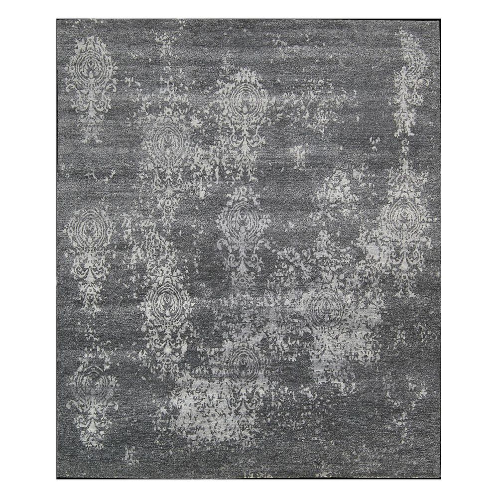Nourison Silk Shadows SHA14 7'9" x 9'9" Graphite Area Rug, , large
