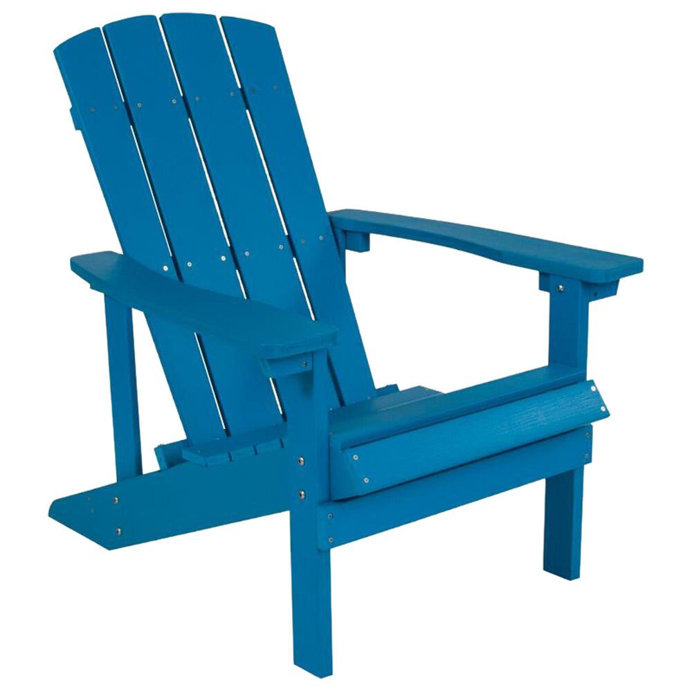 Flash Furniture Charlestown 3-Piece Adirondack Set in Blue, , large