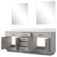 Lexora Home Abbey 80" Double Bathroom Vanity in Black Oak with 2 cm White Carrara Marble Top, Rectangular Sinks and 36" Mirrors, , large