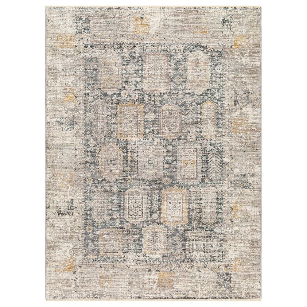 Surya Carlisle CSI2319 2"11" x 10" Dark Brown, Medium Gray, Off-White, Olive and Dark Blue Runner, , large