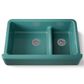 Kohler Whitehaven 35.5" Undermount Double-Bowl Kitchen Sink in Teal, , large