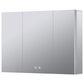 Lexora Home Corsica 48" x 32" LED Mirror Medicine Cabinet with Defogger in Aluminium, , large