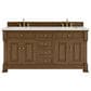 James Martin Vanities Brookfield 72" Double Bathroom Vanity in Honey Oak with 3cm Ethereal Noctis Quartz Top and Rectangular Sinks, , large