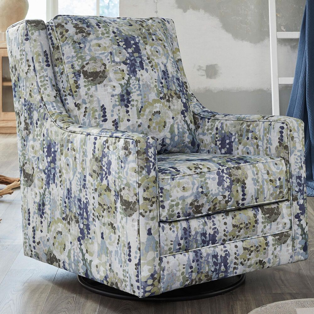 Ashley Dustinford Swivel Glider Accent Chair in Multicolor, , large