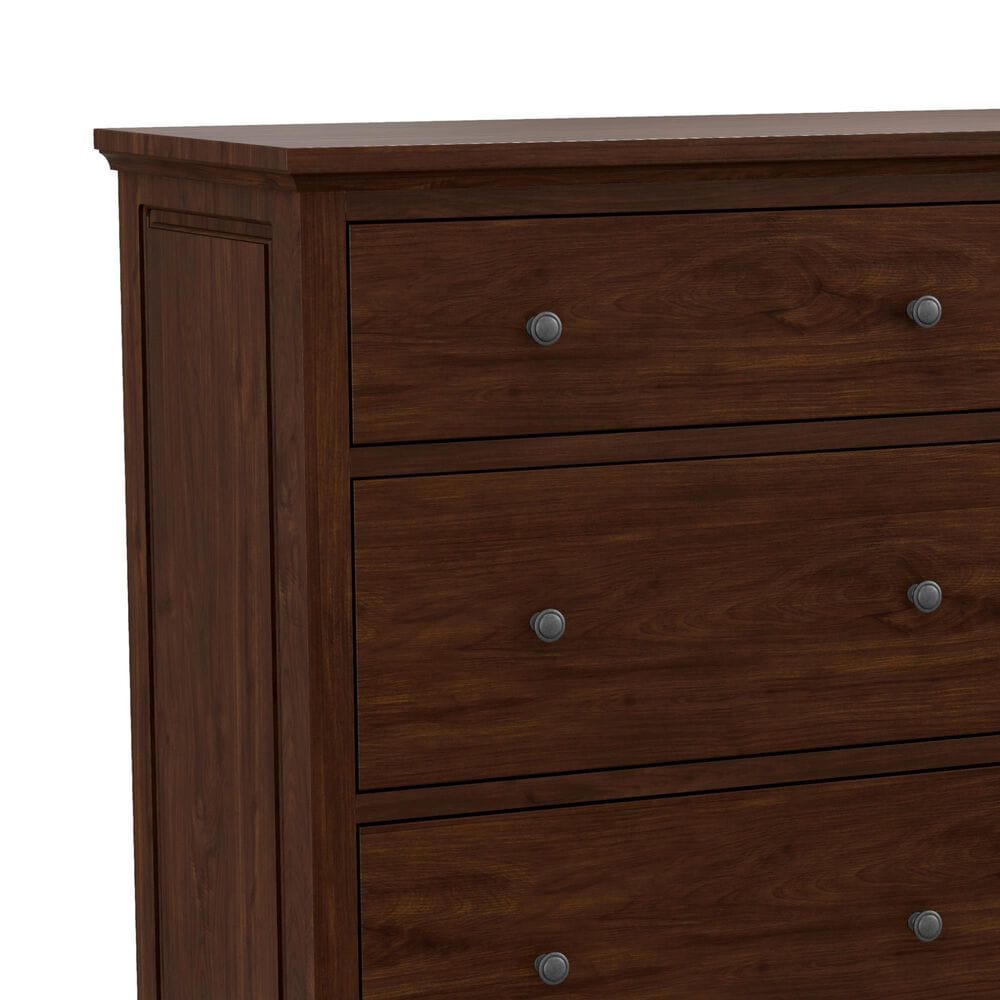 Archbold Furniture Heritage 5 Piece King Raised Panel Bedroom Set in Brown Mahogany, , large
