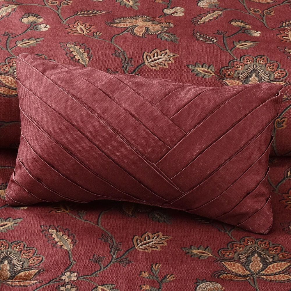 J. Queen New York Bari 12&quot; x 20&quot; Lumbar Pillow in Red, , large