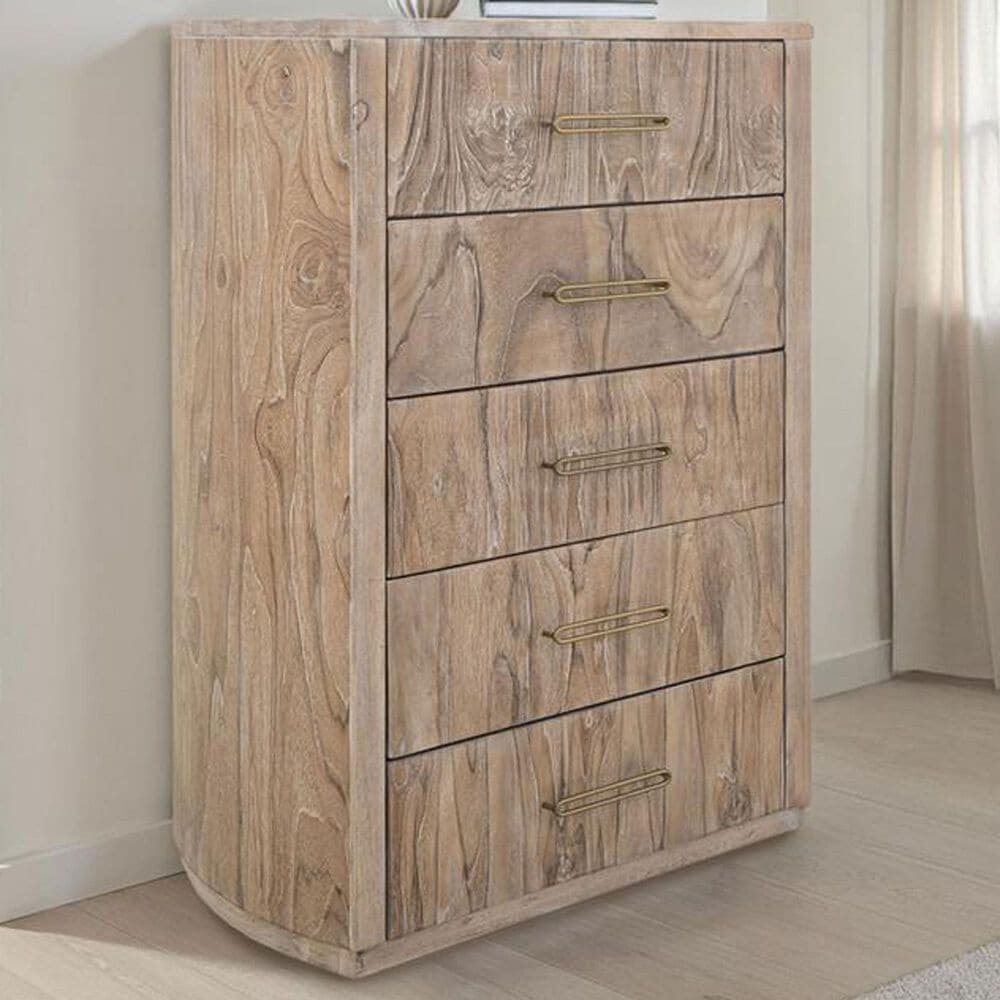 Fallridge Balam 5-Drawer Chest in Stained White, , large