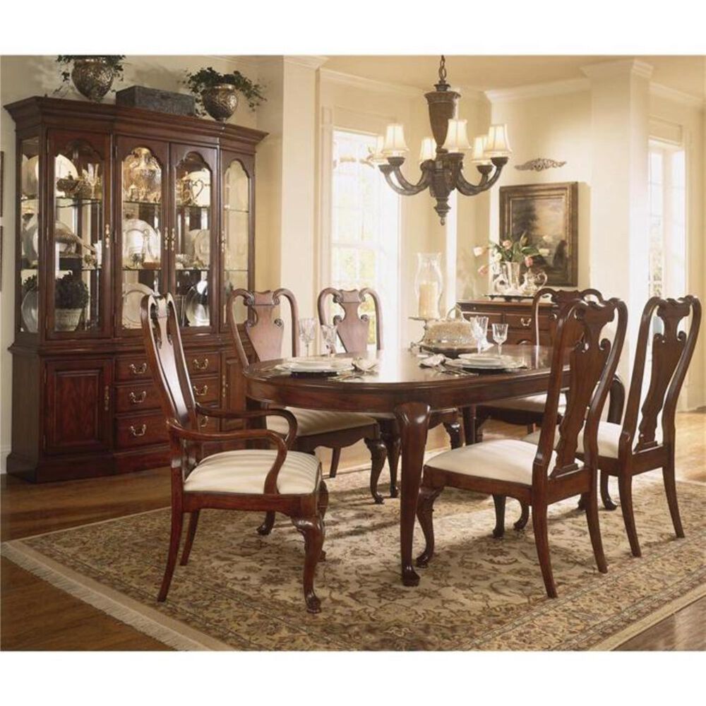 American Drew Cherry Grove Canted China Cabinet in Cherry, , large