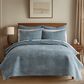 Levtex Velvet Stitch 3-Piece Full/Queen Quilt Set in Chambray, , large