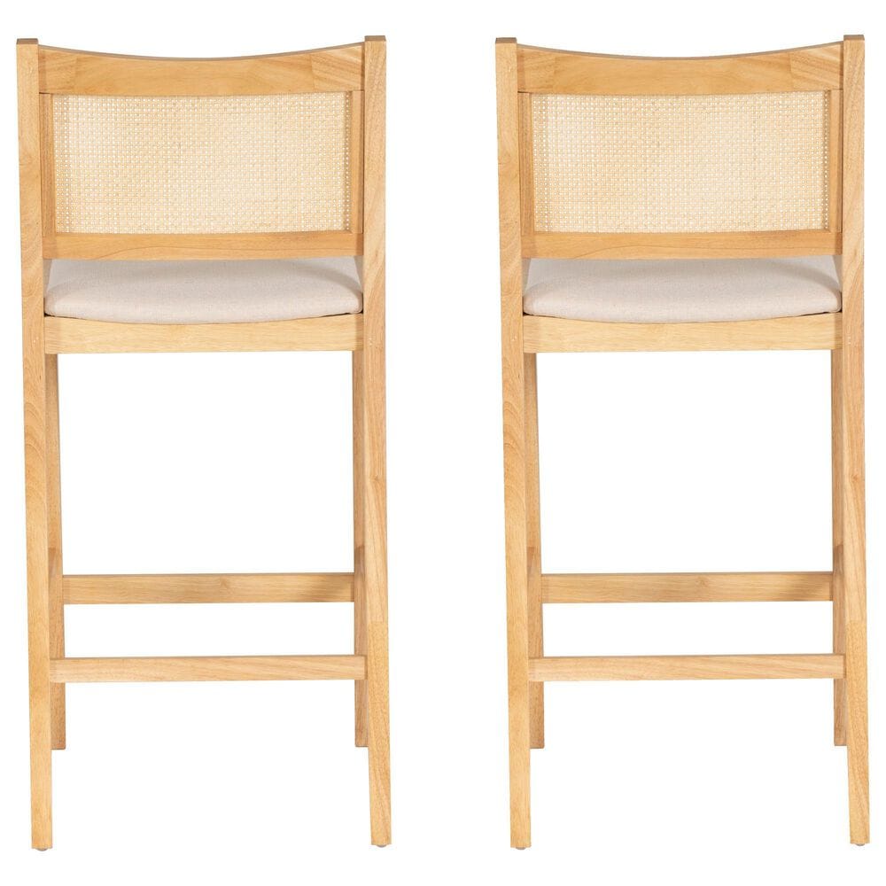 Linon Home Decor Bauer Barstool in Natural (Set of 2), , large