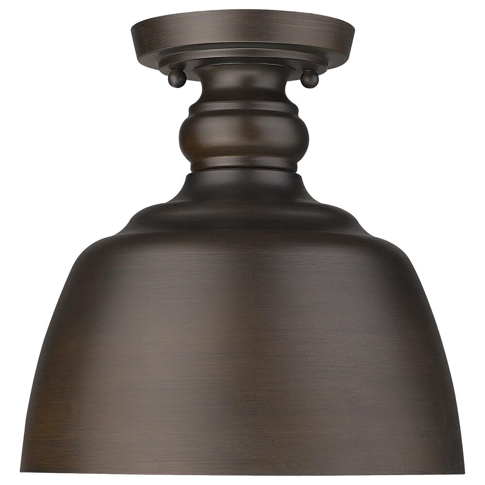 Golden Lighting Holmes Flush Mount in Rubbed Bronze, , large