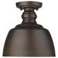 Golden Lighting Holmes Flush Mount in Rubbed Bronze, , large