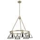 Golden Lighting Orwell 6-Light Chandelier with Chrome Shade in Aged Brass, , large