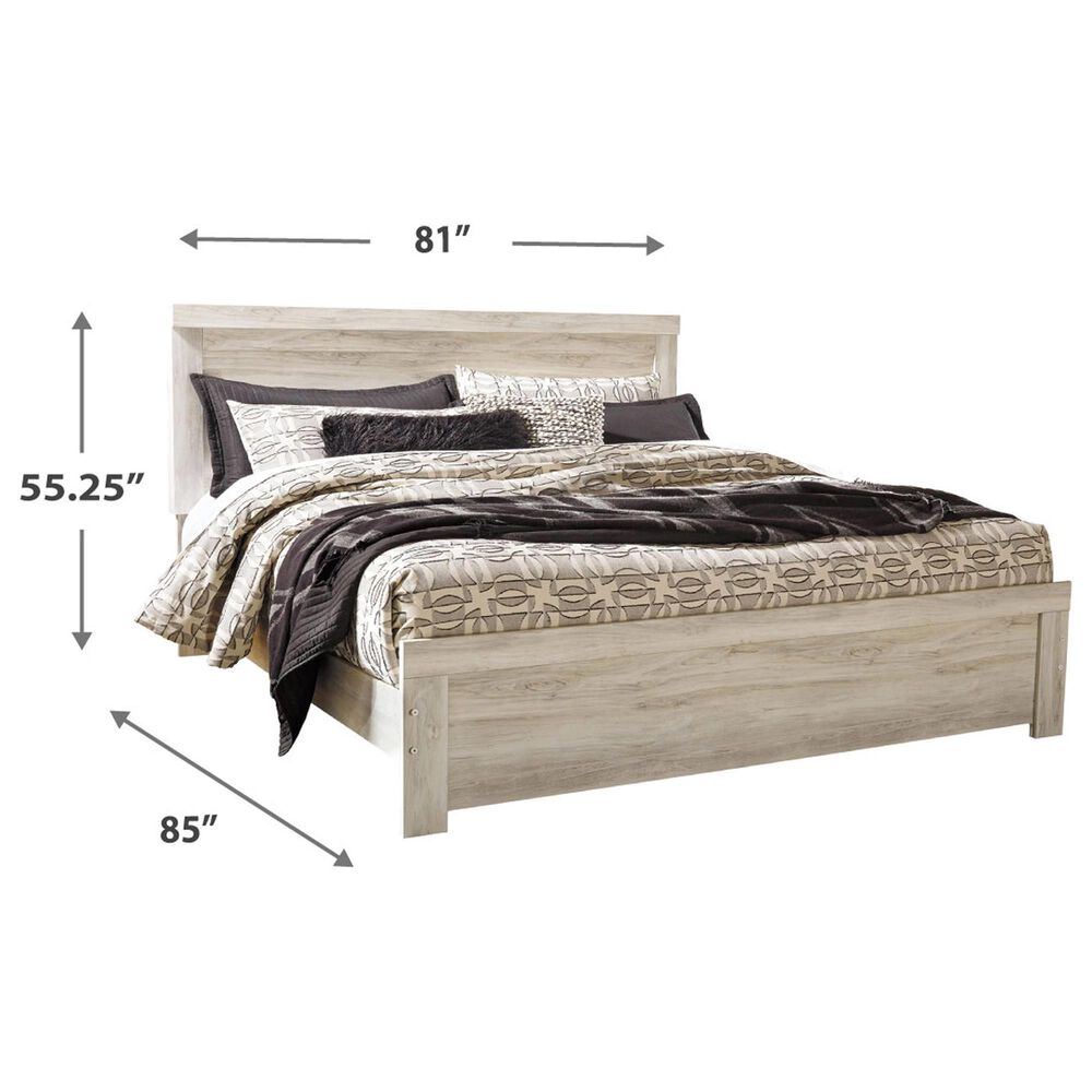 Ashley Bellaby King Panel Bed in Whitewash, , large