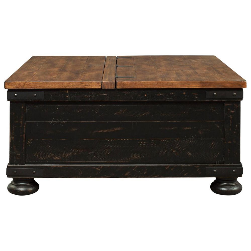 Ashley Valebeck Square Lift Top Coffee Table in Black and Brown, , large