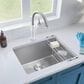 Blanco Quatrus 25" R15 Dual Mount Laundry Sink in Refined Brushed, , large