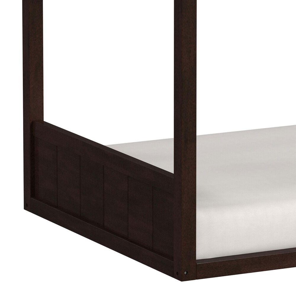 Mayberry Hill Sami Twin Canopy Montessori Bed in Espresso, , large