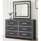 Ashley Zuraleus 6-Drawer Dresser and Mirror in Matte Black and Chrome, , large