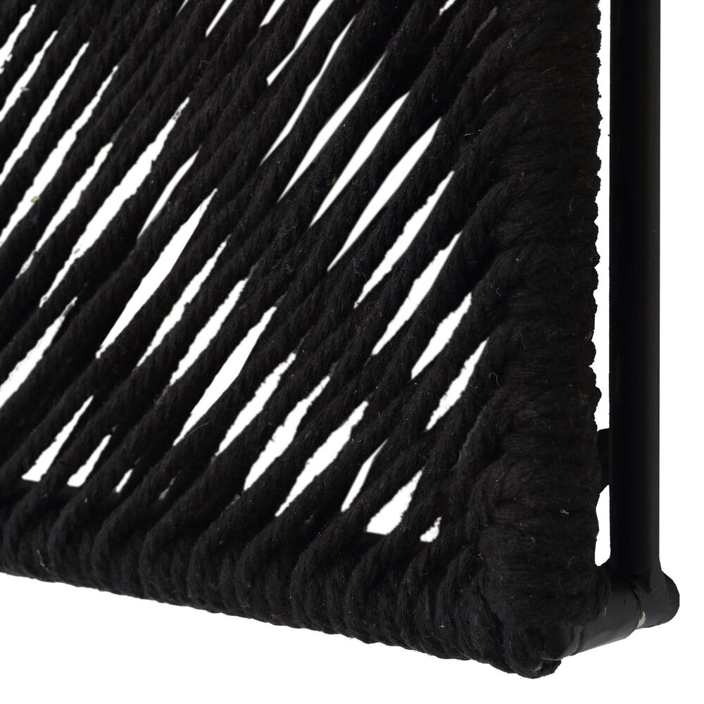 Uttermost Seeing Double Rope Wall Squares in Black and Off White &#40;Set of 2&#41;, , large