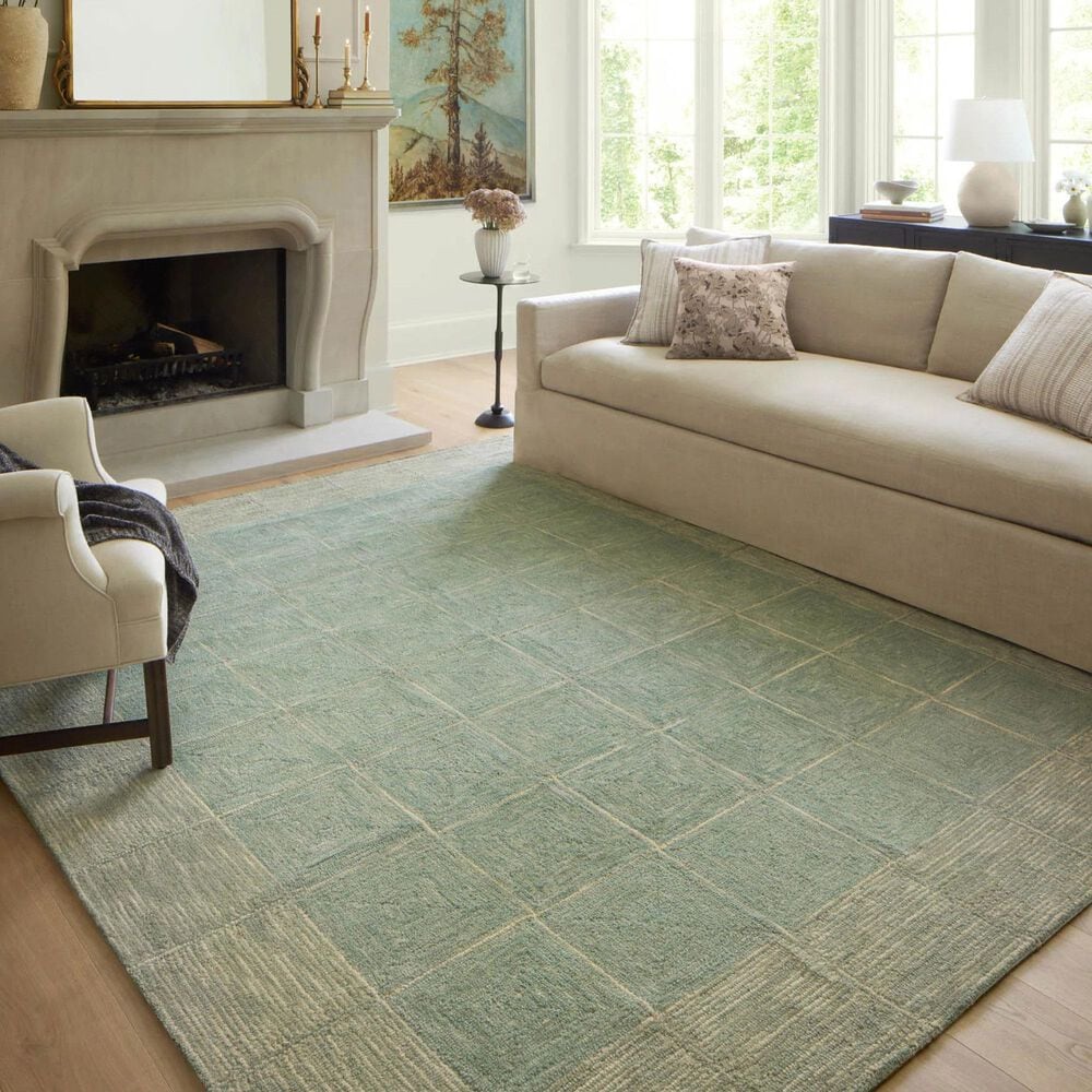 Chris Loves Julia x Loloi Francis 5&#39; x 7&#39;6&quot; Green and Natural Area Rug, , large