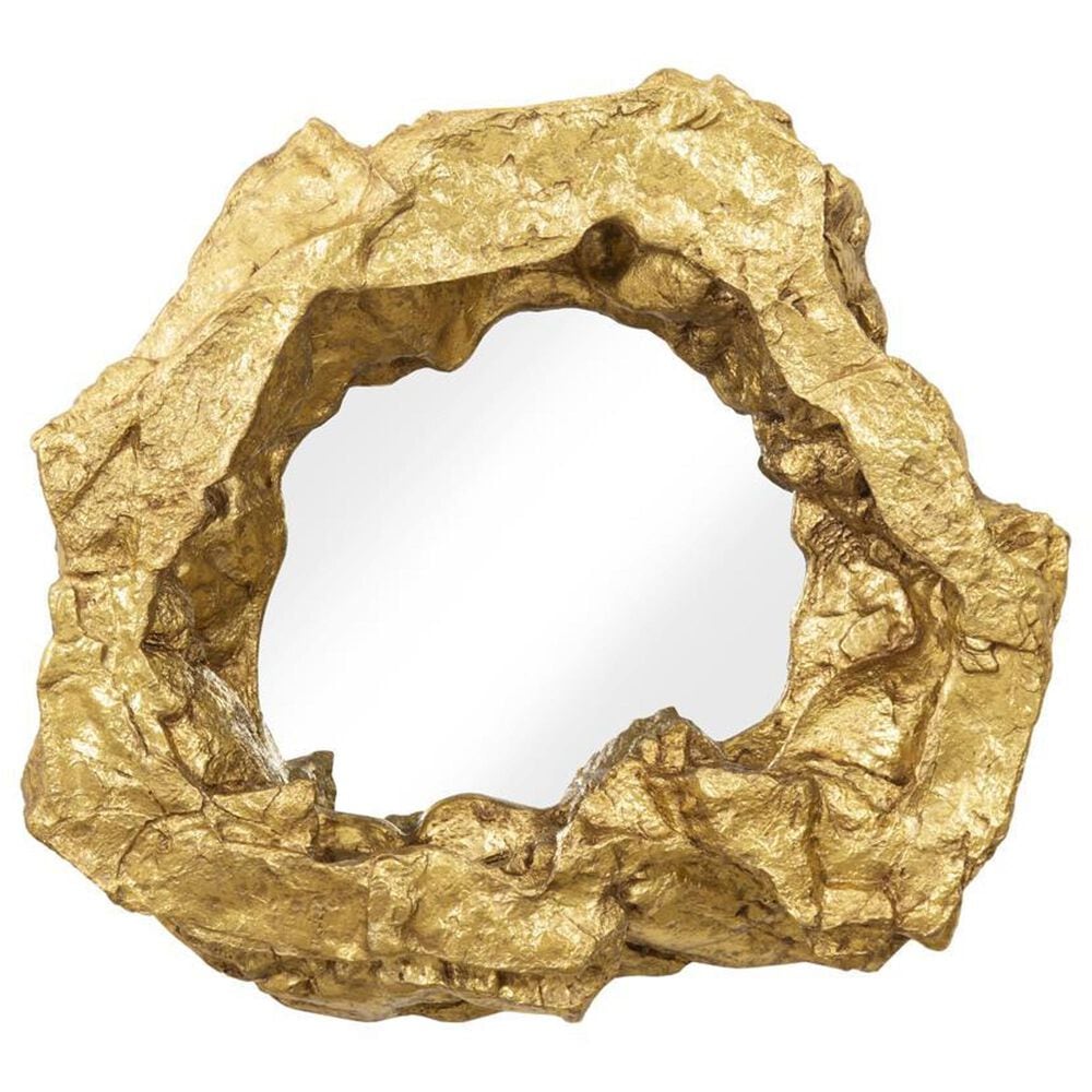 TimberHaus Rock Pond Wide Mirror in Gold, , large