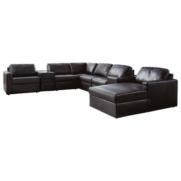 Ashley Modmax II 8-Piece Stationary Right Facing Sectional in Black, , large